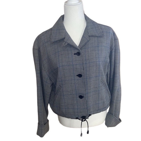 Emanuel Ungaro Beige drawstring Trendy Style Cropped Blazer with Notched Lapel 6 - Picture 1 of 5